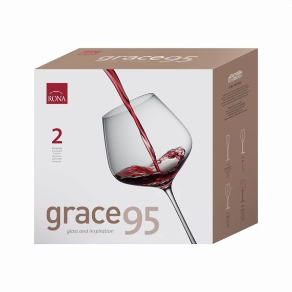 Boros pohár burgundi GRACE 950 ml 12,5x24,5 cm S/2