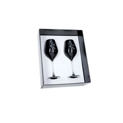 Boros pohár Swarovski kristállyal, virág mintával 360 ml 22,5x8 cm S/2