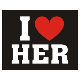 Cipőmatrica I love her papír S/2