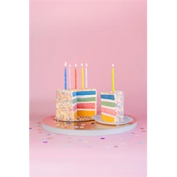 Csavart szülinapi gyertyák mix 14 cm S/6