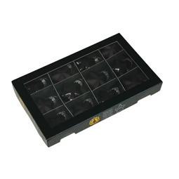 Csillag 4 cm black S/12