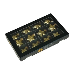 Csillag 4 cm bright gold shiny S/12