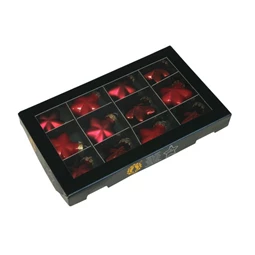 Csillag 4 cm christmas red S/12