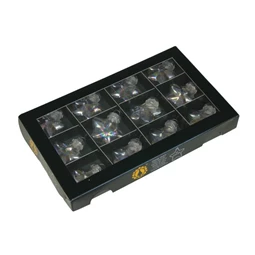 Csillag 4 cm clear pearl S/12