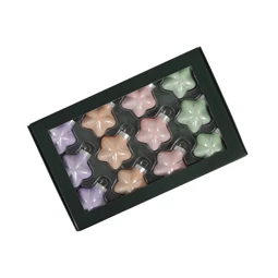Csillag 4 cm pastel opal S/12