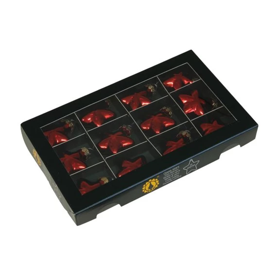 Csillag 4 cm red shiny S/12
