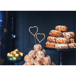 Csillagszóró szív arany 16,5 cm S/2