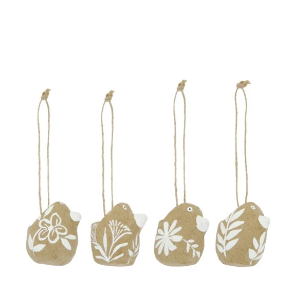 Csirke festett mintával, akasztós 5x4x5 cm 4féle