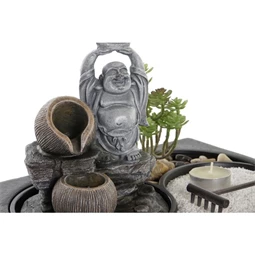 Csobogó LED-es Buddha 29x21x23 cm 2 féle