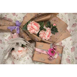 Csomagolópapír anemone mintával, vízálló 0,8x20 m