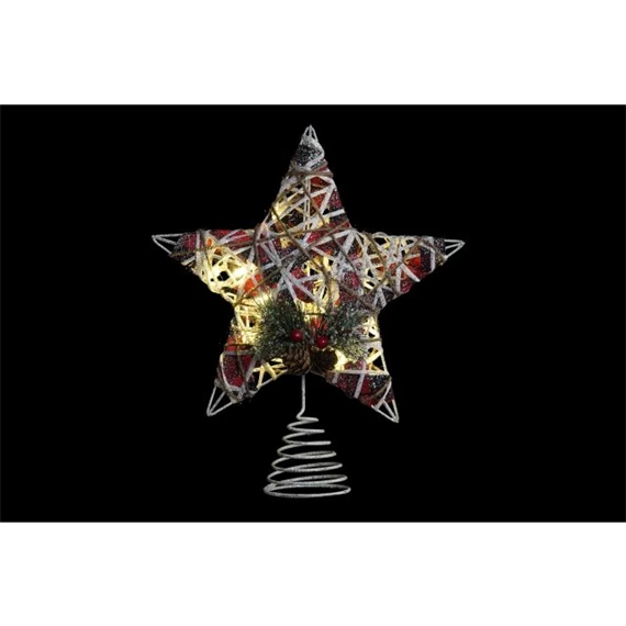 Csúcsdísz LED-es csillag 25x5x30 cm