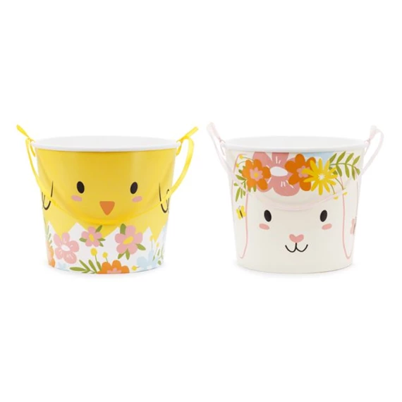Cukorkás vödör húsvéti 14 cm mix S/2