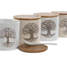 Cukortartó életfa mintás 9,5x9,5x9,5 cm 4 féle