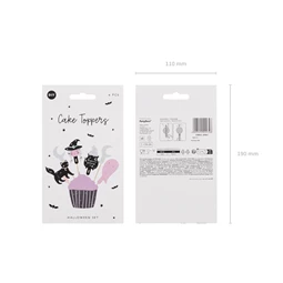 Cupcake dísz halloween, 14 cm, mix S/6