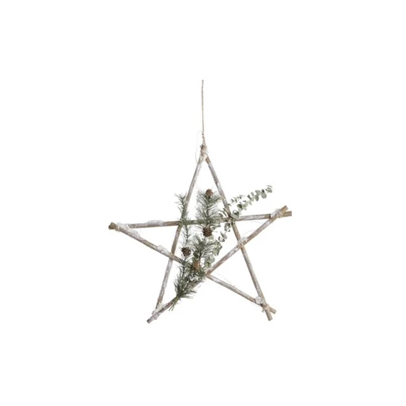 Dekoráció LED-es csillag, akasztós 50x6x50 cm