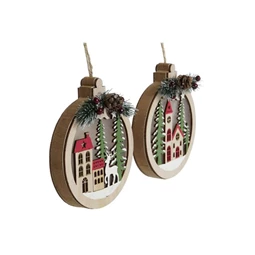 Dekoráció LED-es, akasztós 12x2x14 cm 2 féle