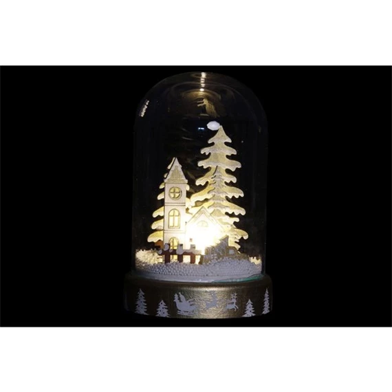 Dekoráció LED-es ház 11x11x17 cm 2 féle