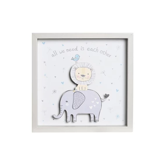 Dekoráció elefántos, LED-es 23x4x23 cm