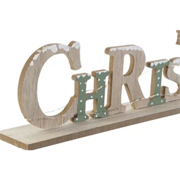 Dekoráció "Christmas" felirat LED-es 35x4,5x9 cm 2 féle