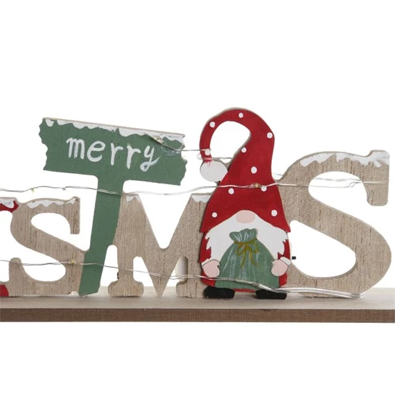 Dekoráció "Christmas" felirat LED-es 35x4,5x9 cm 2 féle