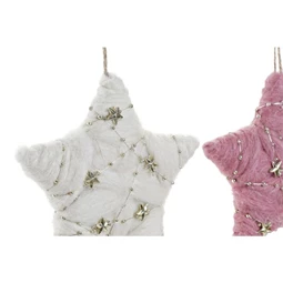 Dekoráció akasztós csillag 15x2,5x14 cm 2 féle