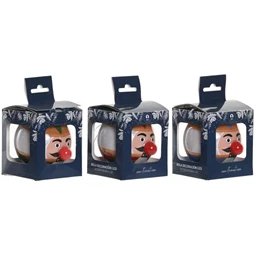 Dekoráció akasztós diótörő LED-es 8x8x8 cm 3 féle