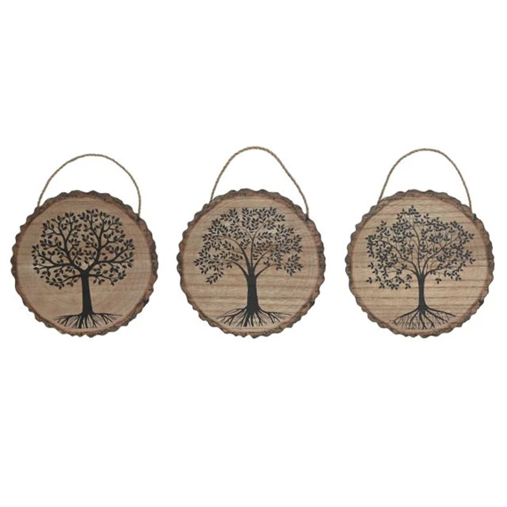 Dekoráció akasztós életfa 20x1x27 cm 3 féle