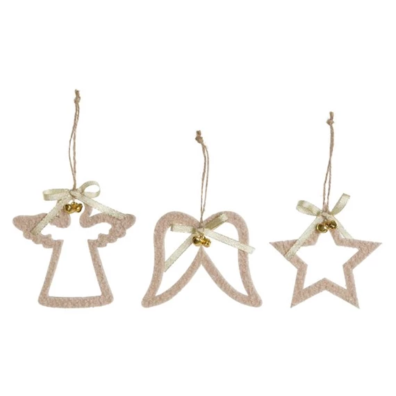 Dekoráció akasztós 11,5x0,3x11 cm 3 féle