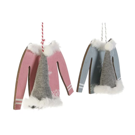 Dekoráció akasztós pulóver 10x0,3x12 cm 4 féle