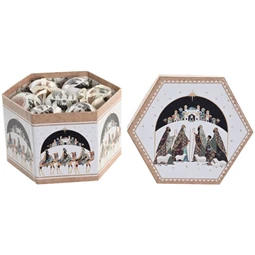 Dekoráció akasztós szett Betlehem mintával 24x21x15,5 cm S/14