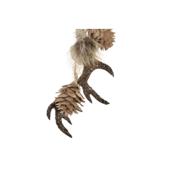 Dekoráció akasztós toboz 6x6x30 cm