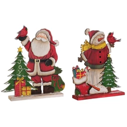 Dekoráció mikulás és hóember 30,5x6x32,5 cm 2 féle