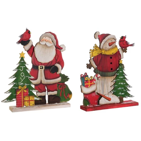 Dekoráció mikulás és hóember 30,5x6x32,5 cm 2 féle