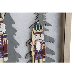 Dekoráció falra LED-es diótörő 30x4,5x30 cm 2 féle