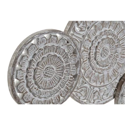 Dekoráció falra körök vésett 108x3,5x64 cm