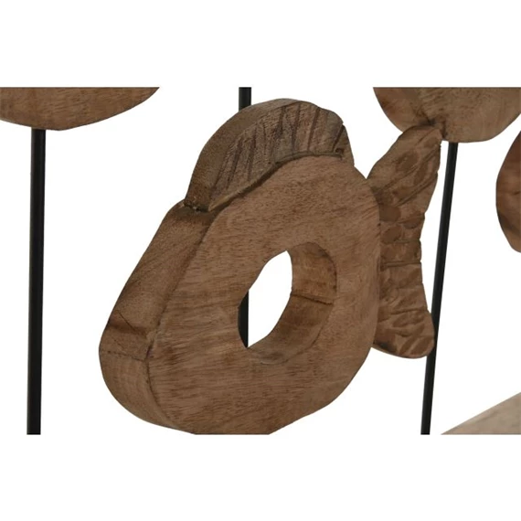 Dekoráció faragott halak 61,5x10x53,5 cm