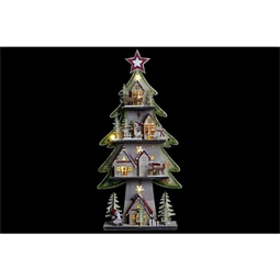 Dekoráció fenyő, LED-es 23x9x47 cm 2 féle