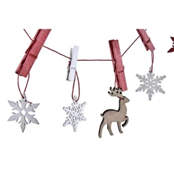 Dekoráció girland csipeszes 80x1,4x16 cm