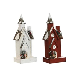 Dekoráció ház, LED-es 15x12x40 cm 2 féle