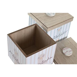 Dekoráció doboz, kacsás 11,5x11,5x11 cm 2 féle