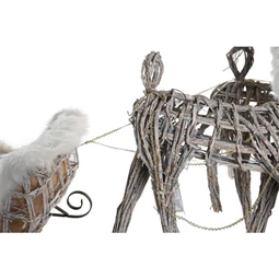 Dekoráció szett LED-es rénszarvas 60x30x37 cm S/3