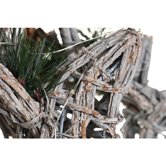 Dekoráció szett LED-es rénszarvas 60x30x37 cm S/3