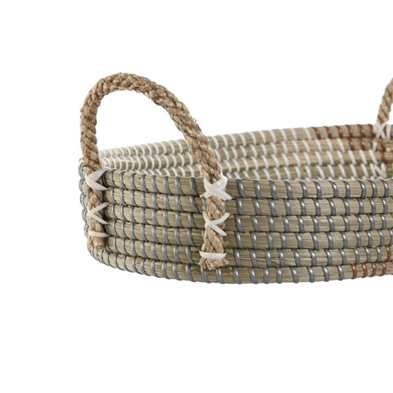 Dekoráció tálca szett füllel, kerek 46,5x34x16 cm S/2