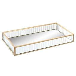 Dekoráció üvegtálca 30x15x4 cm