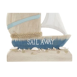 Dekoráció vitorlás 15x4,5x23,5 cm 2 féle