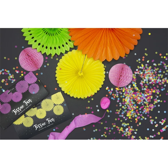 Dekorációs rozetták alma zöld 20-30 cm S/3