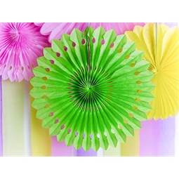 Dekorációs rozetták alma zöld 20-30 cm S/3