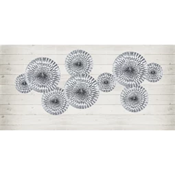 Dekorációs rozetták ezüst S/3