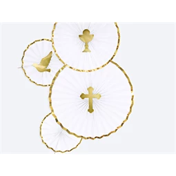 Dekorációs rozetták fehér S/3