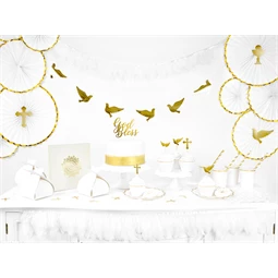 Dekorációs rozetták fehér S/3